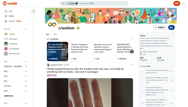 Reddit r/autism