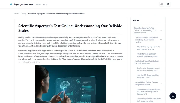 Scientific Asperger's Test Online: Understanding Our Reliable Scales