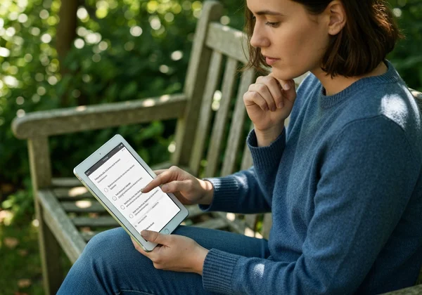Adult thinking while taking an online Asperger's self-test