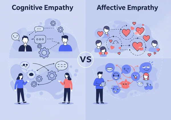 Visualizing cognitive and affective empathy differences.